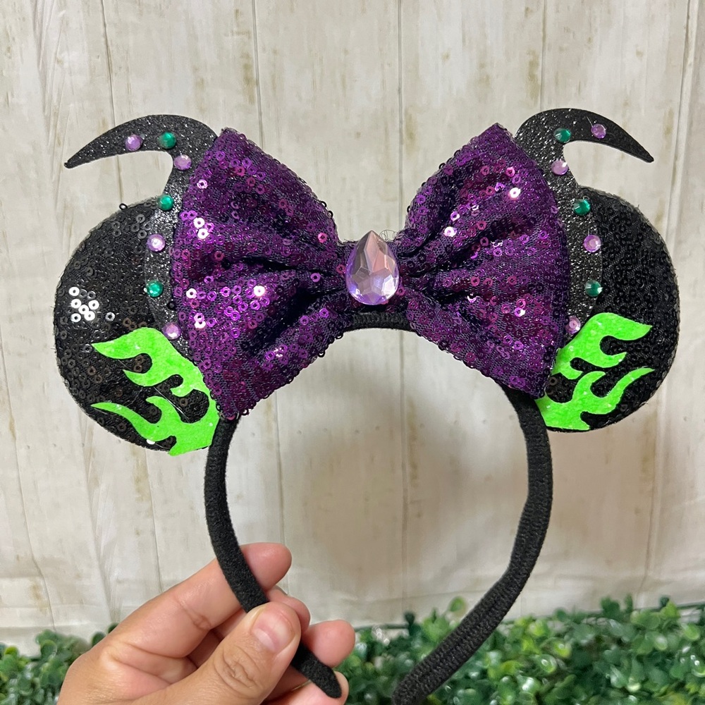 Enchanting Purple and Black Sequin Kids Costume Headband